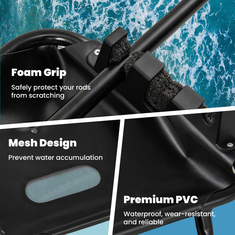 Load image into Gallery viewer, Goplus Fishing Float Tube Accessories, 360° Rotatable Fish Finder Holder w/ Mount Bracket