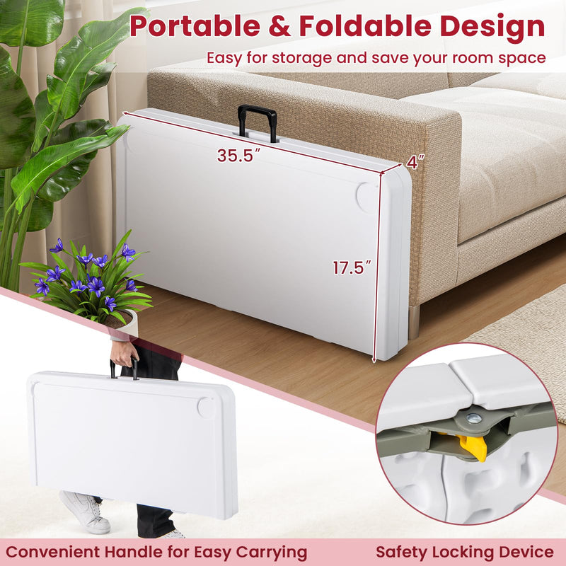 Load image into Gallery viewer, Goplus Mahjong Table, 35" Square Folding Card Table w/4Cup Holders, Anti Slip Mat, HDPE Tabletop w/Removable Mat