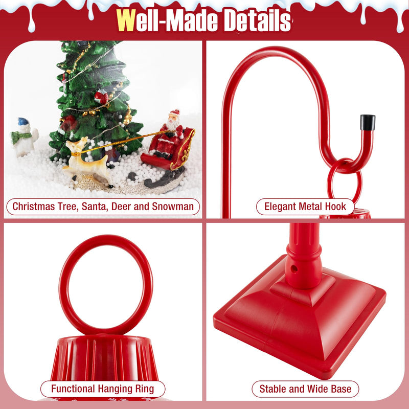 Load image into Gallery viewer, Goplus 68 Inch Musical Christmas Street Lamp, Festive Lamp Post w/Sound-Activated Snow Globe Lantern