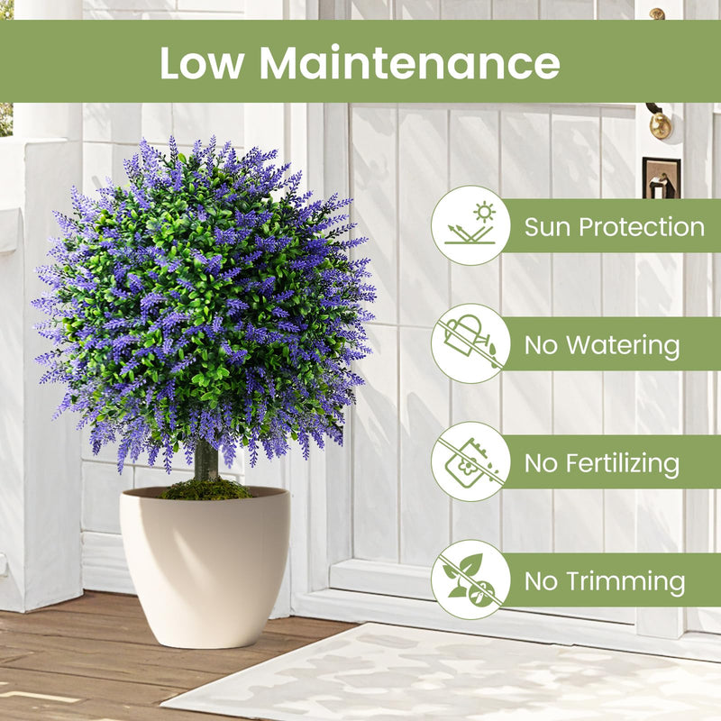 Load image into Gallery viewer, Goplus 22'' Artificial Wisteria Topiary Ball Tree with Vivid Wisteria