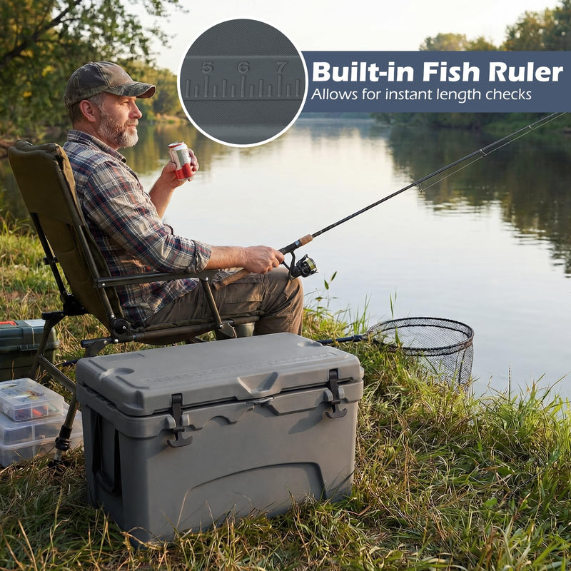 Load image into Gallery viewer, Goplus 45QT Hard Cooler w/Portable Handles & Cup Holders for Camping Fishing Beach