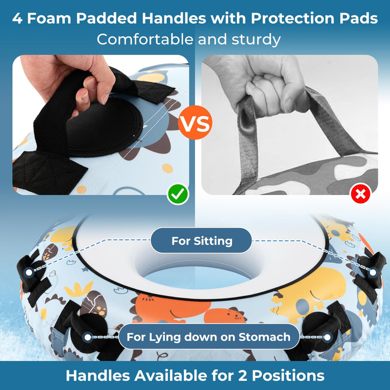 Load image into Gallery viewer, Goplus Snow Tube, 52" Inflatable Snow Sled w/Premium Polyester Oxford Cover