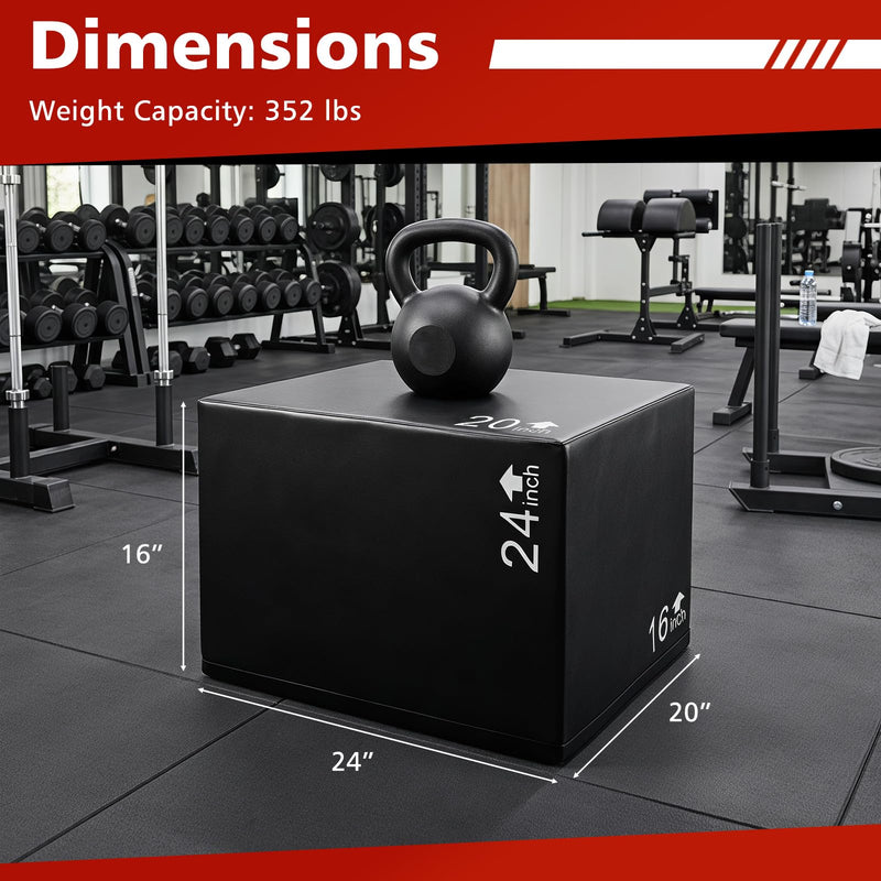 Load image into Gallery viewer, Goplus 3 in 1 Foam Plyometric Jump Box | High Density Foam Plyo Box for Home Gym