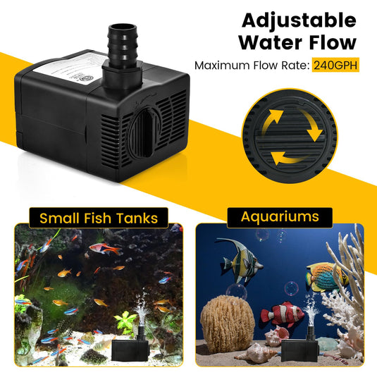Goplus 240GPH Submersible Water Pump
