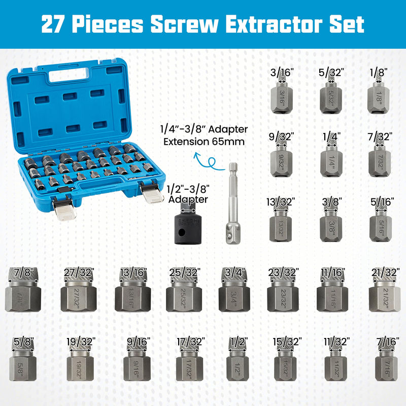 Load image into Gallery viewer, Goplus 27 Pieces Screw Extractor Set