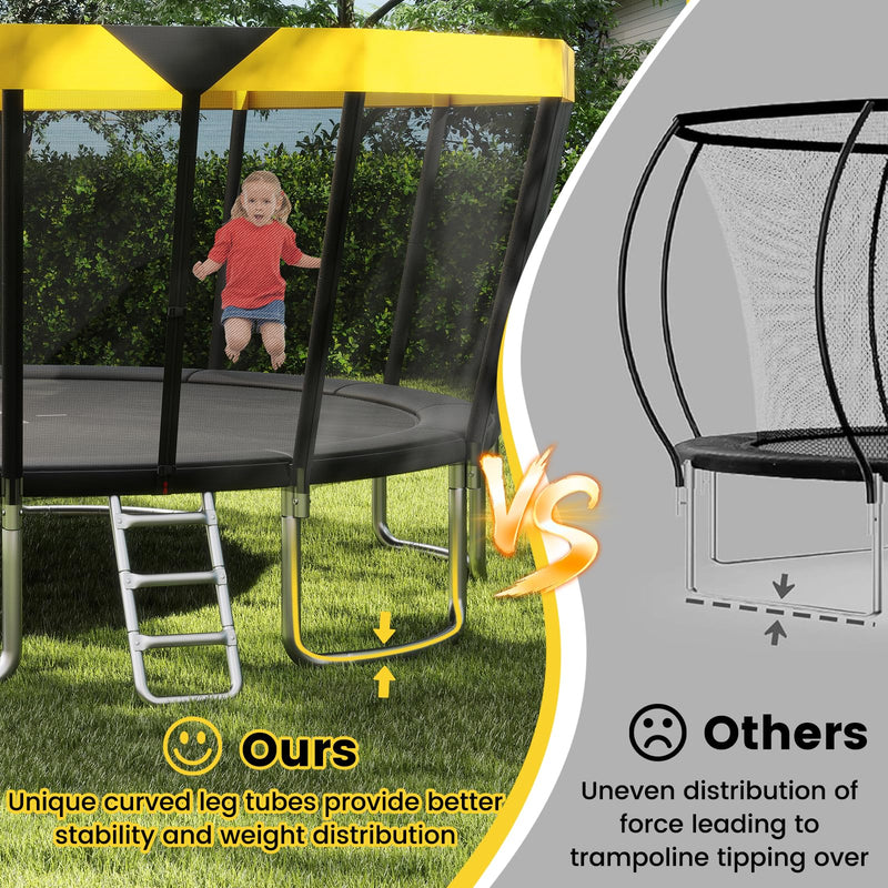 Load image into Gallery viewer, Goplus 16FT ASTM Approved Recreational Trampoline with Non-Slip Ladder Enclosure Net & Anti-Rust Coating