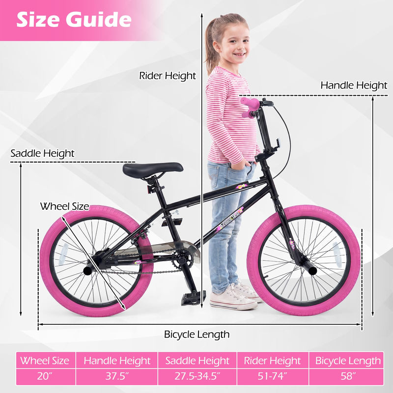 Load image into Gallery viewer, Goplus Freestyle BMX Bike 20" Trick Bicycle w/ 360 Degree Steering