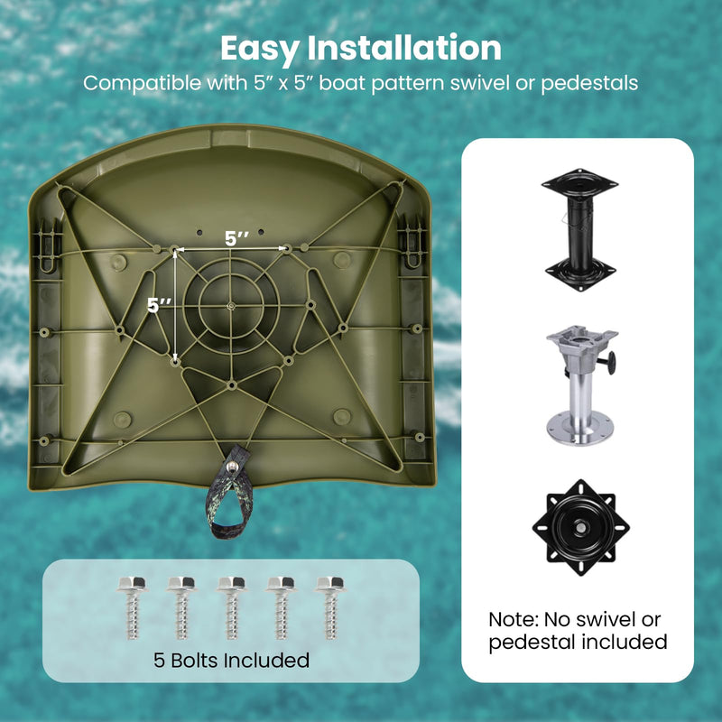 Load image into Gallery viewer, Goplus Molded Low Back Fishing Boat Chairs Marine-Grade PVC Cushion Pad