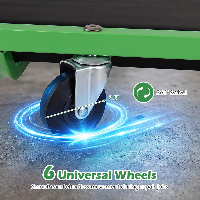Load image into Gallery viewer, Goplus Foldable Mechanic Creeper with 360° Swivel Wheels | 330 lbs Heavy Duty Garage Creeper