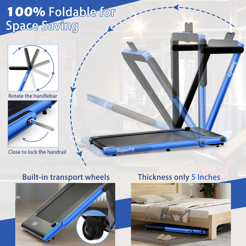 Load image into Gallery viewer, Goplus 2 in 1 Under Desk Treadmill