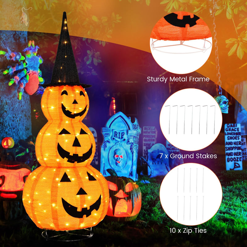 Load image into Gallery viewer, Goplus 5 FT Halloween Light Up Pumpkin Decoration