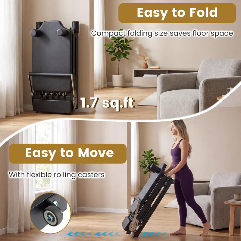 Load image into Gallery viewer, Goplus Foldable Pilates Reformer Machine for Home Gym 84" Large Pilates Equipment
