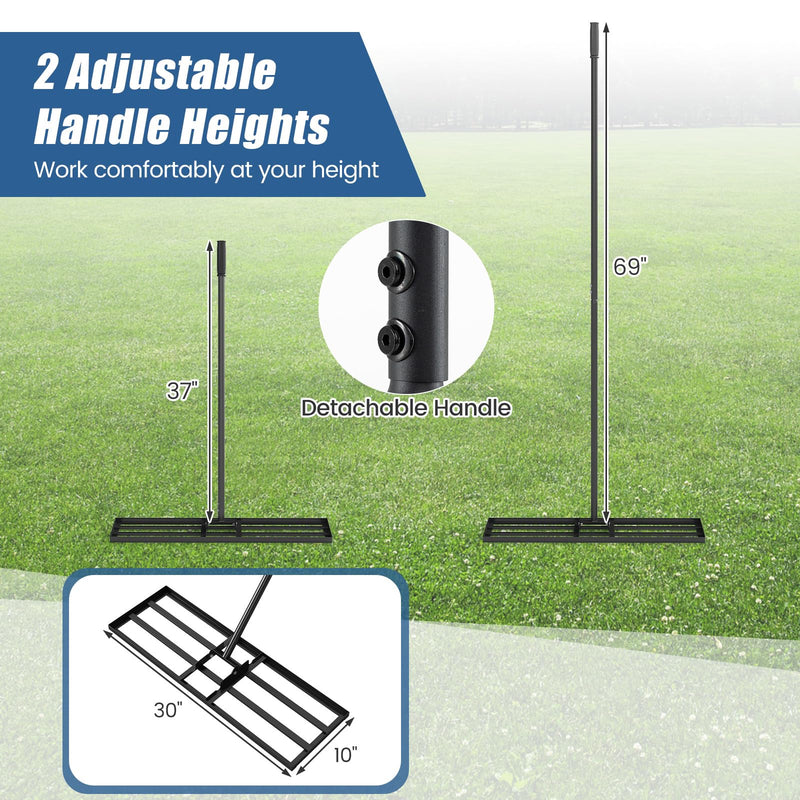 Load image into Gallery viewer, Goplus 30" x 10" Heavy Duty Level Lawn Tool w/ Ergonomic Handle for Soil