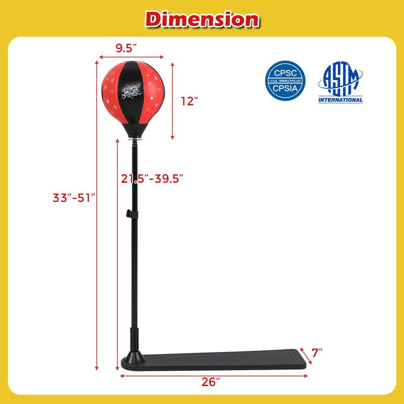 Load image into Gallery viewer, Goplus Height Adjustable Punching Bag Stand with Boxing Gloves for Teens Children