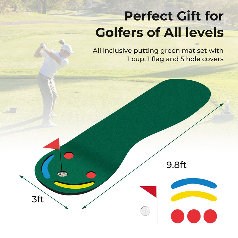 Load image into Gallery viewer, Goplus Outdoor Portable Golf Practice Training Mat, 9.8 FT x 3 FT