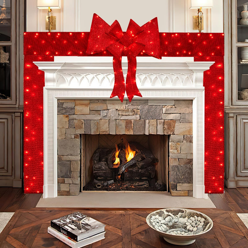 Load image into Gallery viewer, Goplus Lighted Christmas Doorway Arch, Light-up Xmas Decoration with 240 LED Lights