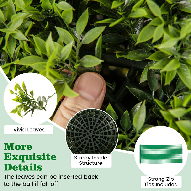 Load image into Gallery viewer, Goplus 2 PCS 20 Inch Artificial Plant Topiary Ball, Round Faux Boxwood Balls Outdoor with Sun-Protective PE Leaves