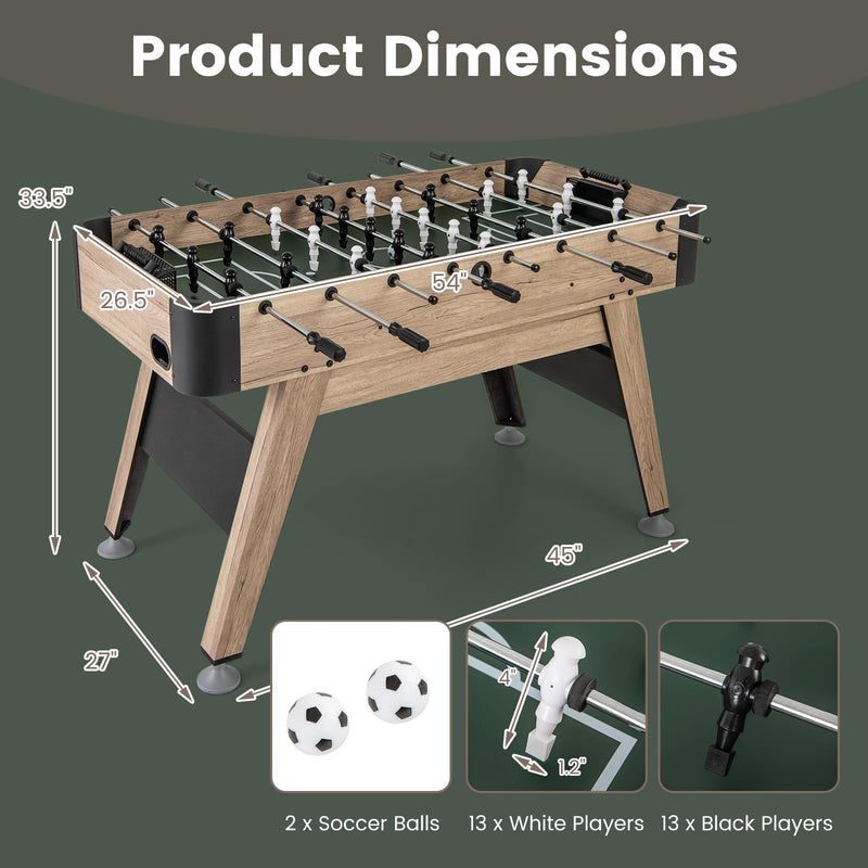 Load image into Gallery viewer, Goplus 54” Foosball Table for Adults, Competition Full Size Soccer Game Table with 2 Balls, 26 Players