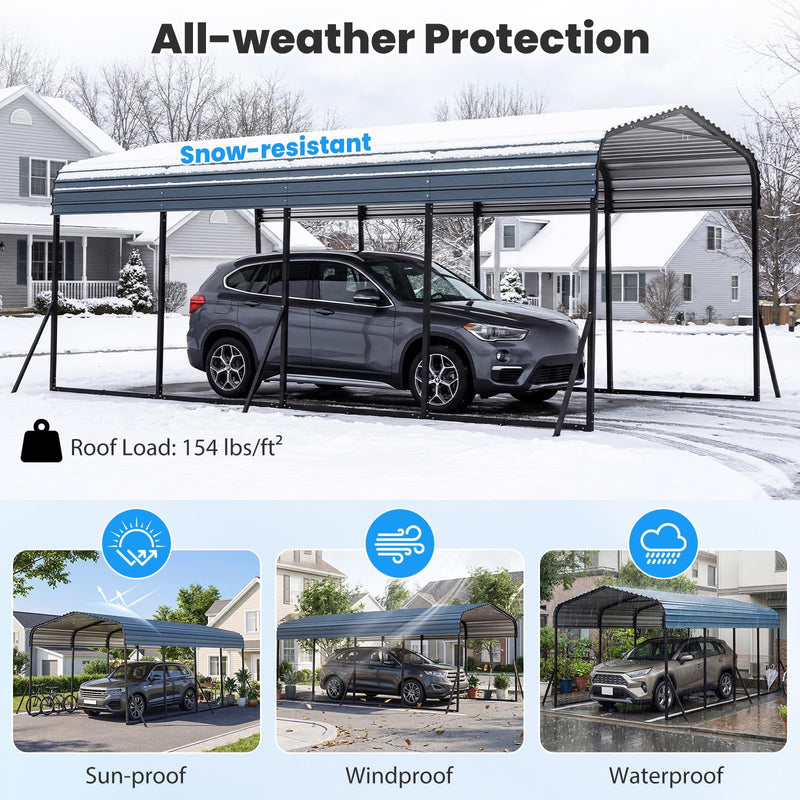 Load image into Gallery viewer, Goplus 12 x 20 FT Heavy-Duty Carport Outdoor Galvanized Steel Garage Car Shelter