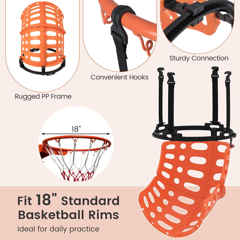 Load image into Gallery viewer, Goplus 360° Rotatable Basketball Return Attachment w/4 Tool-Free Detachable Hooks