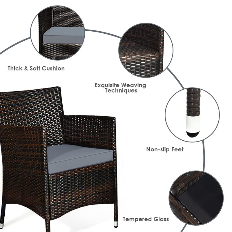 Load image into Gallery viewer, Goplus 4-Piece Rattan Patio Set
