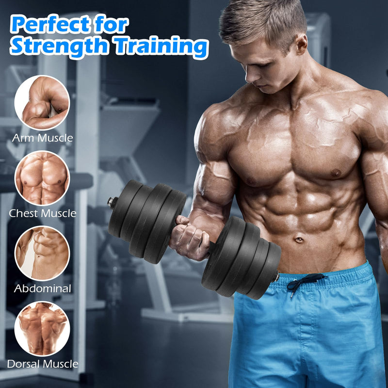 Load image into Gallery viewer, 66 Lbs Fitness Dumbbell Weight Set with Adjustable Weight Plates and Handle