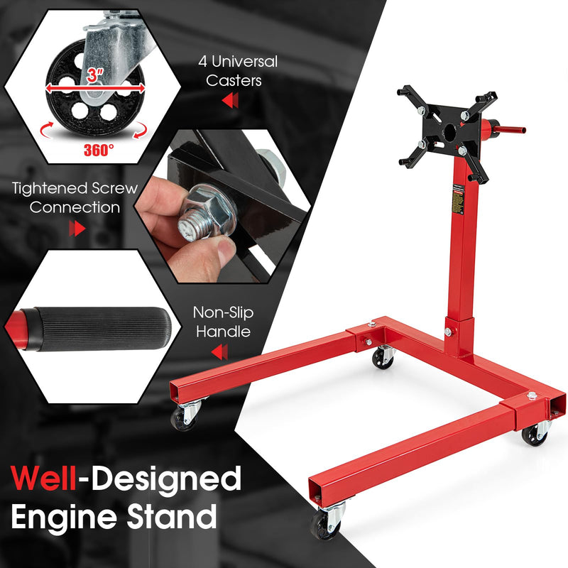 Load image into Gallery viewer, Goplus Engine Stand, 1500 LBS (3/4 Ton) Motor Stand with 4 Wheels