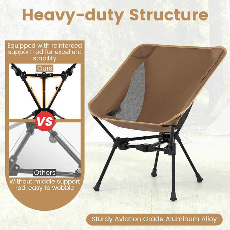 Load image into Gallery viewer, Goplus Ultralight Folding Backpacking Chair for Adults with Aluminum Frame 330 lbs Capacity