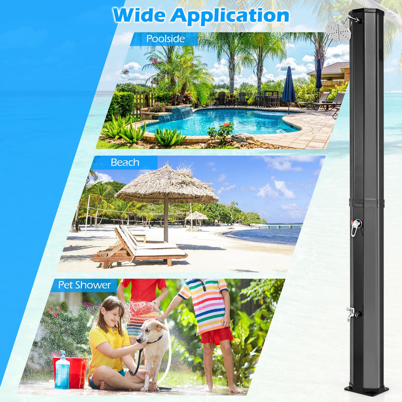 Load image into Gallery viewer, Goplus 15.9 Gallon/60 L Solar Heated Outdoor Shower