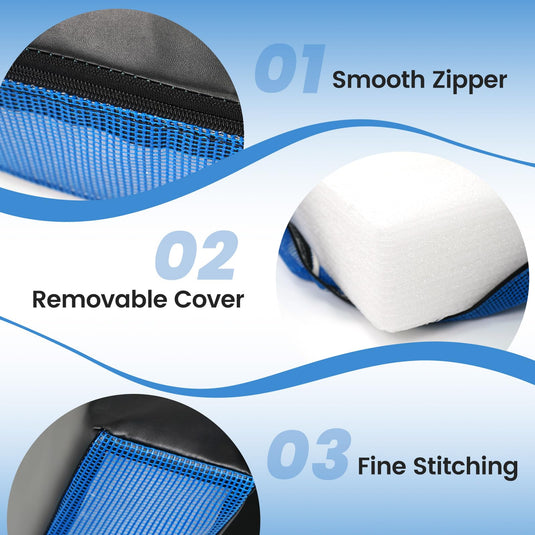 Goplus 4ft x 4ft x 4in Thickened Bi-Fold Fitness Mat with Carrying Handles & PU Leather Cover