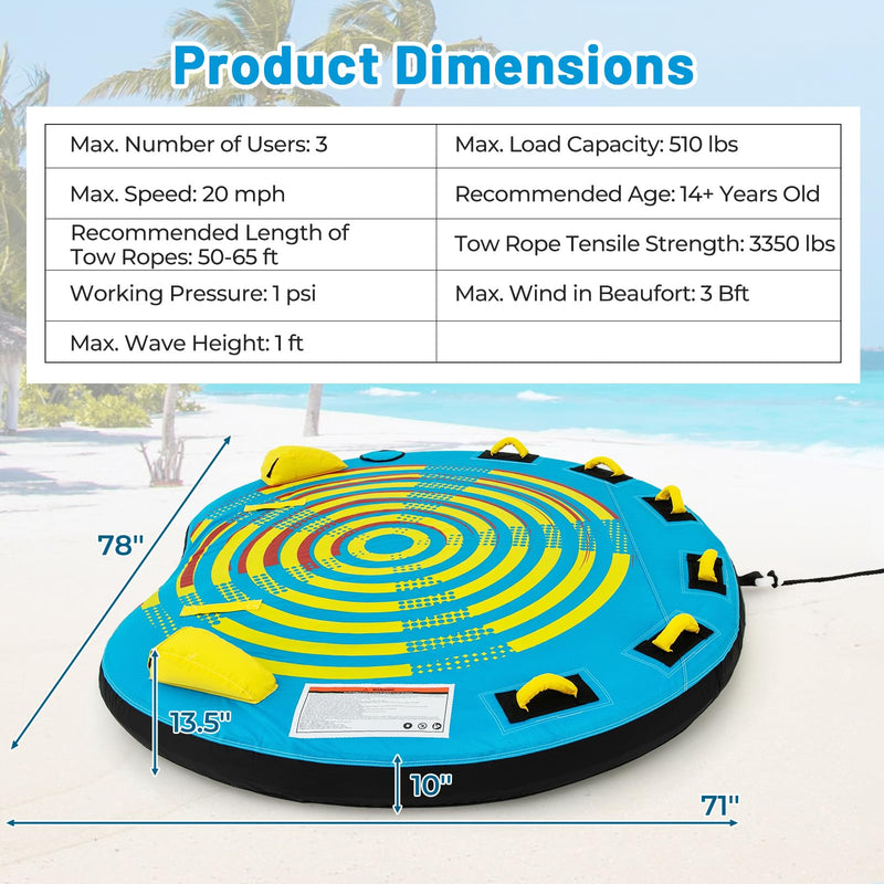 Load image into Gallery viewer, 1-3 Riders Inflatable Boat Tube with Quick Connector Drainage