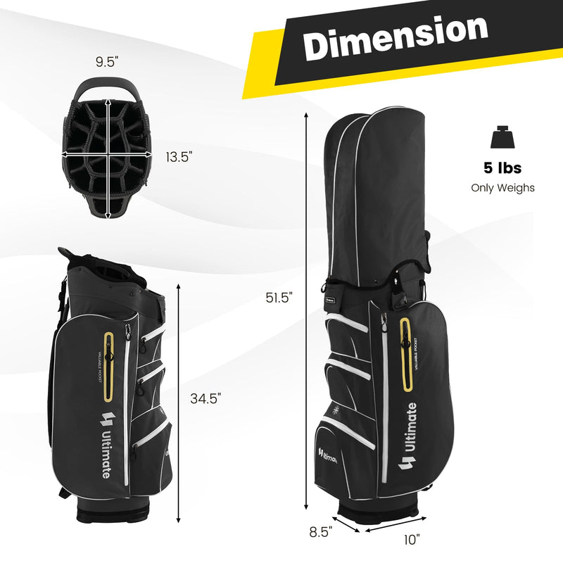 Load image into Gallery viewer, Goplus Golf Cart Bag with 15-Way Top Dividers