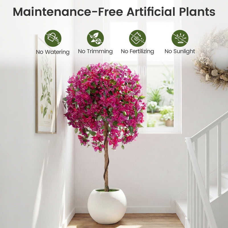 Load image into Gallery viewer, Goplus 2 Pack Artificial Azalea Trees with Vivid Blooming Flowers for Indoor Outdoor Decor