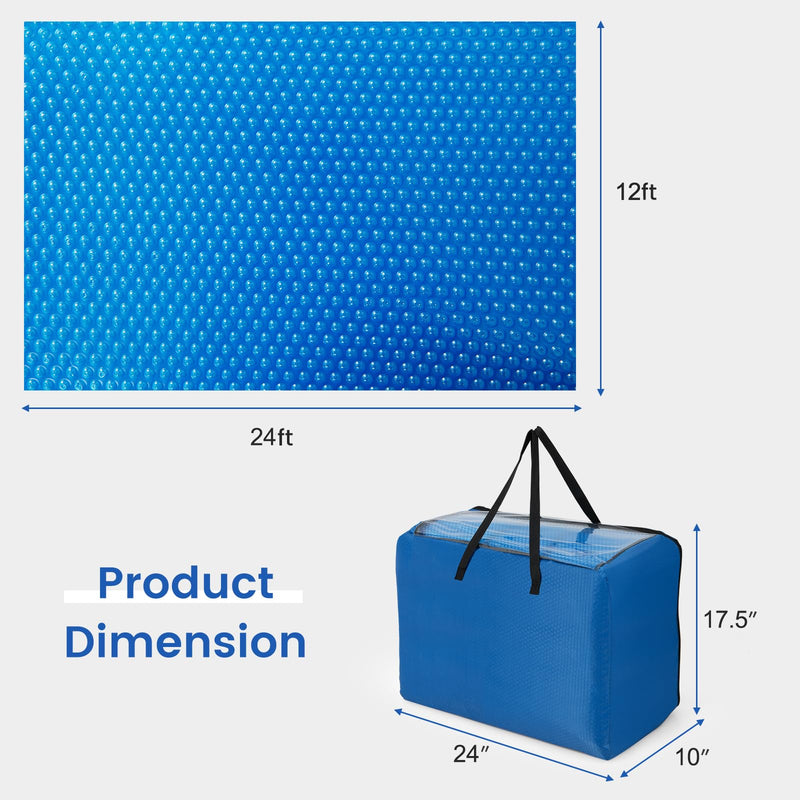 Load image into Gallery viewer, Goplus 12 x 24 FT Solar Blanket 12 Mil with Carrying Bag for In-Ground and Above-Ground Swimming Pools