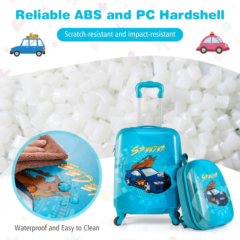 Load image into Gallery viewer, 2 PCS Kid Luggage Set With Spinner Wheels for Children Boys Girls-Navy