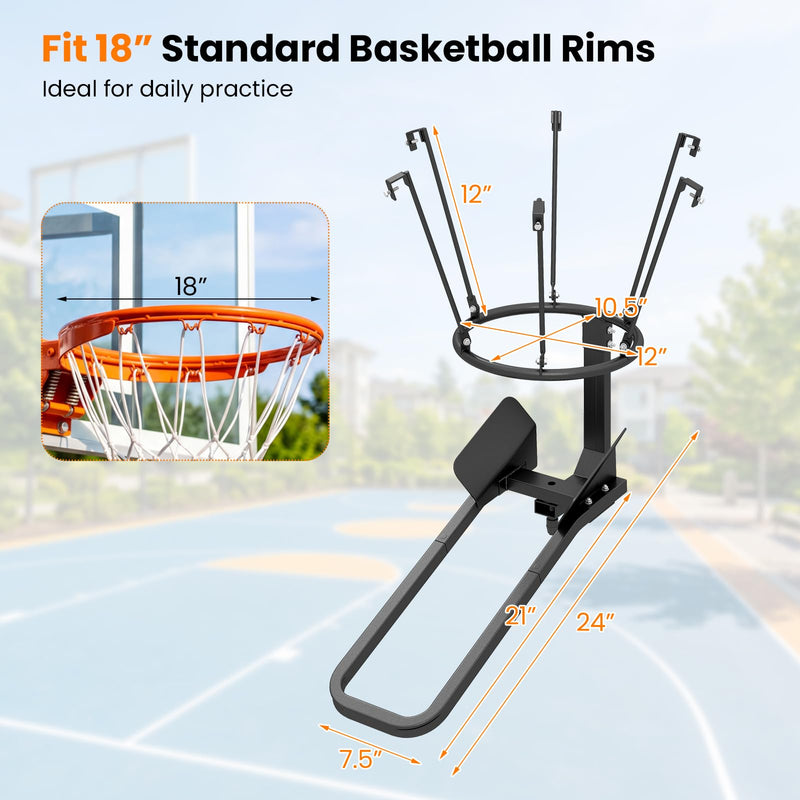 Load image into Gallery viewer, Goplus Basketball Return Attachment Heavy-Duty 180 Degree Rotatable Basketball Rebounder