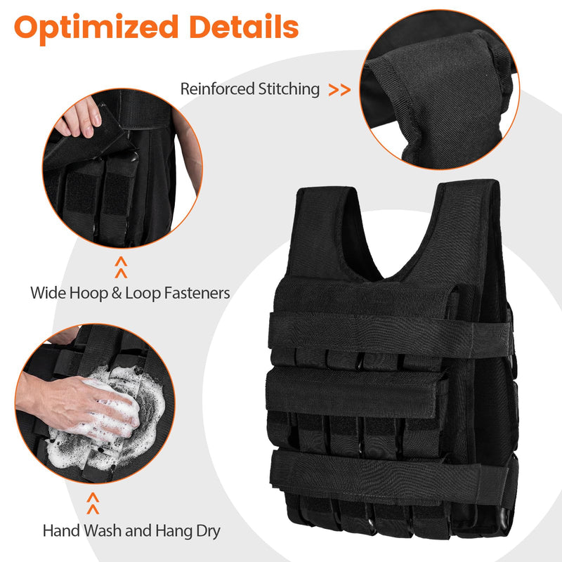 Load image into Gallery viewer, Goplus 66lbs Adjustable Weighted Vest with 30 Removable Metal-Sand Weigh