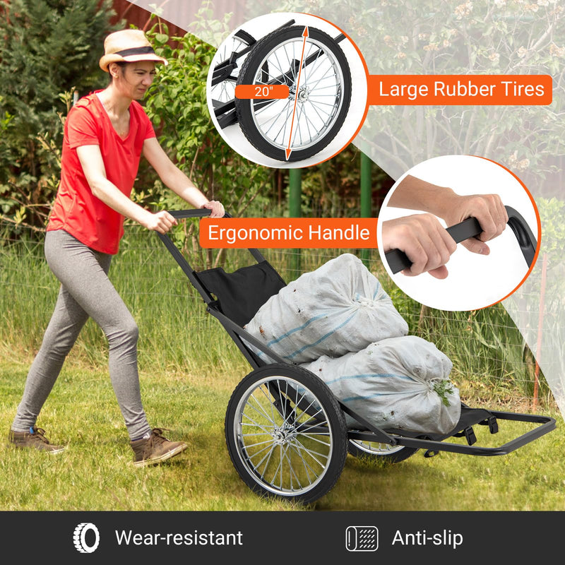 Load image into Gallery viewer, Goplus Folding Deer Cart with Polyester Liner, 550 LBS Heavy-Duty Hunting Game Hauler with 20" Rubber Wheels, Ergonomic Handle