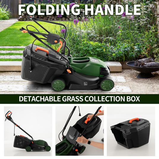 Goplus Electric Lawn Mower, 2-in-1 Versatile Corded Lawn Mower, 10 AMP Motor, 13" Cutting Deck
