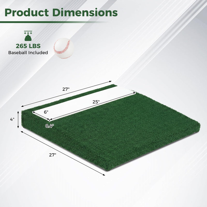 Load image into Gallery viewer, Goplus 27" x 27" x 4" Portable Pitchers Mound with Baseball