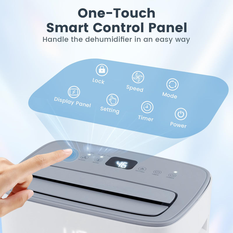 Load image into Gallery viewer, 52 Pint Dehumidifier for Basement, 4500 Sq. Ft Portable Dehumidifier w/Auto & Manual Drainage