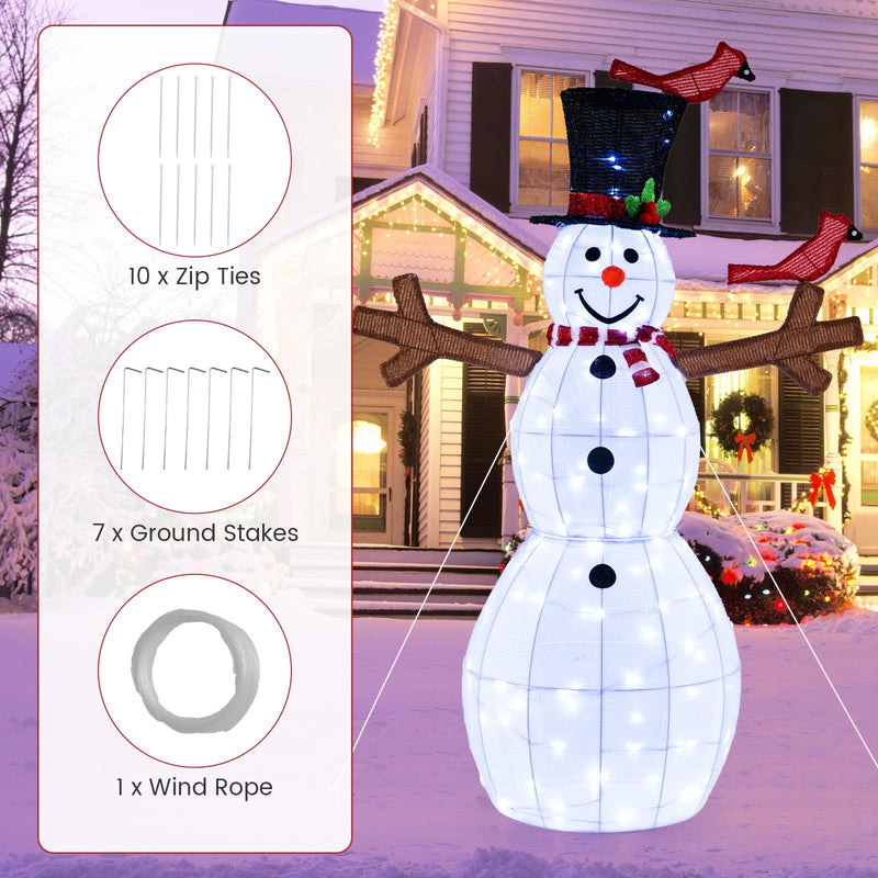 Load image into Gallery viewer, Goplus 4.8 FT Light Up Christmas Snowman with 120 LED Lights