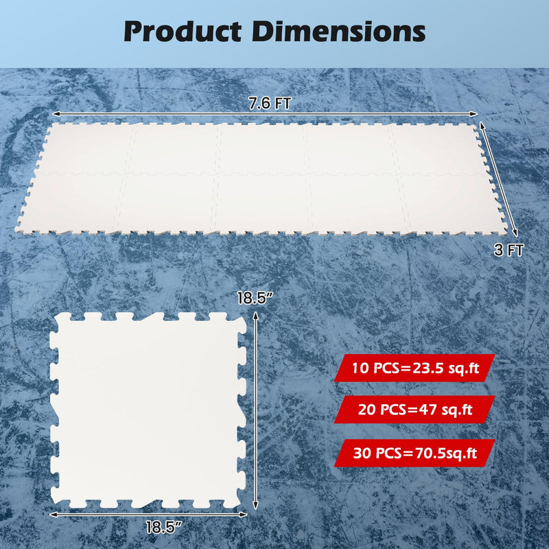Load image into Gallery viewer, Goplus Hockey Flooring Tiles for Training | Skateable Board Artificial Ice Mat for Indoor Outdoor