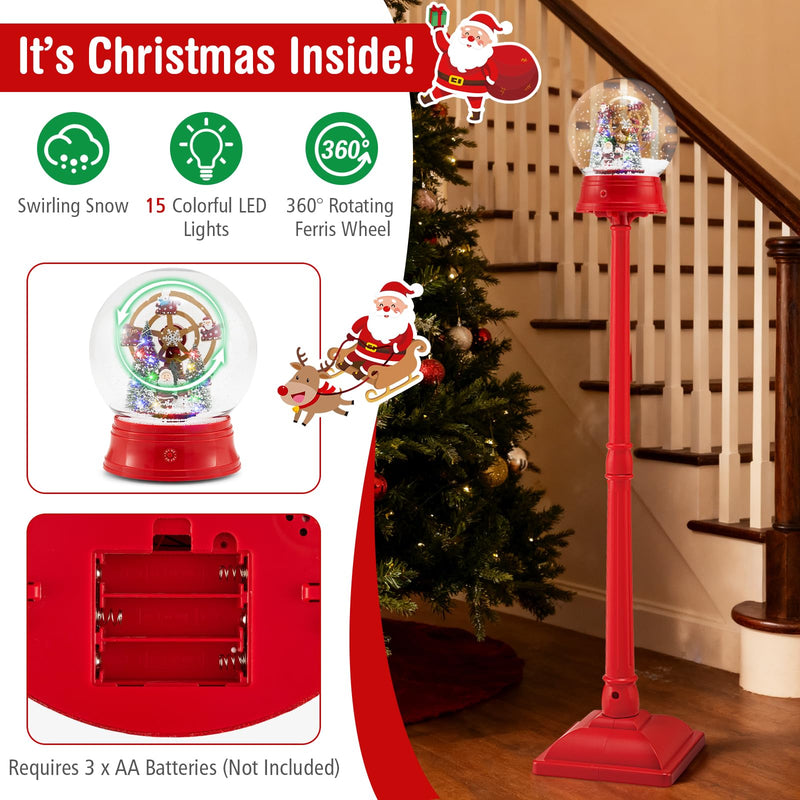 Load image into Gallery viewer, Goplus 5 Ft Christmas Snow Globe Lantern ( Snowing Santa with Ferris Wheel )