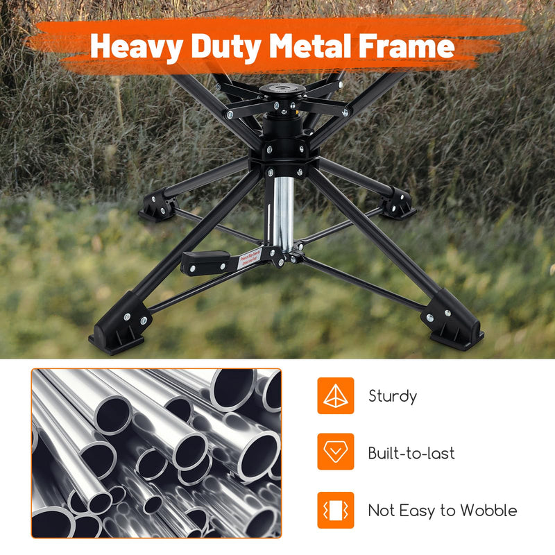 Load image into Gallery viewer, Goplus Swivel Camping Chair, Potable Hunting Chair for Adults w/Cup Holder & Carrying Bag