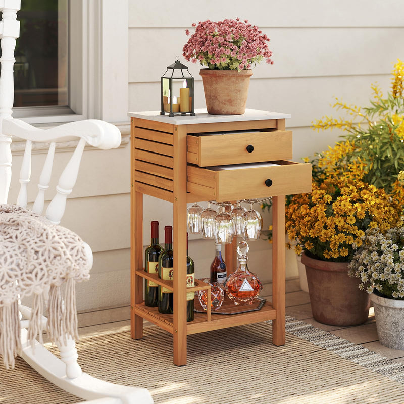 Load image into Gallery viewer, Goplus Outdoor Bar Buffet Sideboard for Backyard Garden Deck Corner