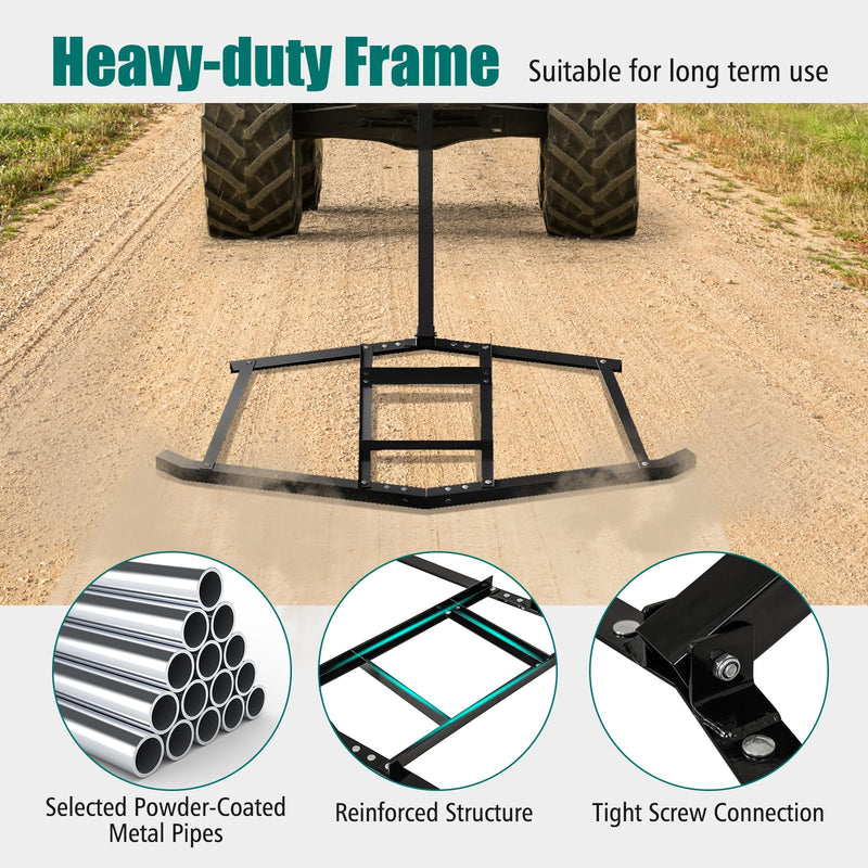 Load image into Gallery viewer, Goplus 66" Wide Driveway Drag Tow Behind Landscape Leveling Rake w/Reinforced Bars