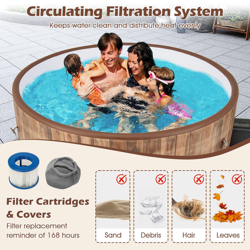 Load image into Gallery viewer, Goplus Inflatable Hot Tub SPA 4-6 Person 72" Round Pool Hottub W/ 120 Air Jets