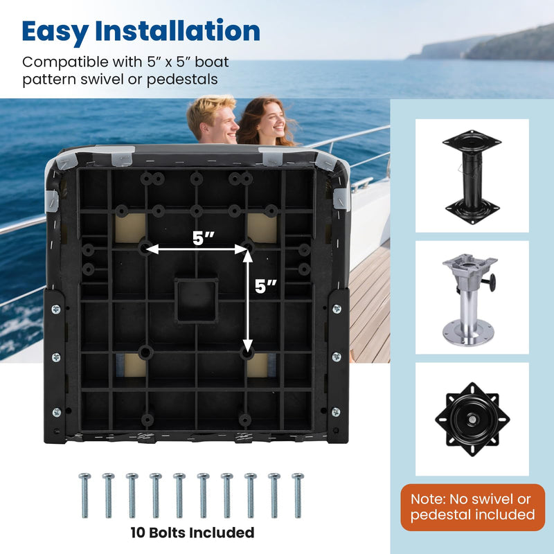 Load image into Gallery viewer, Goplus Folding Boat Seat with Stainless Steel Screws & Aluminum Hinges (2 Packs)