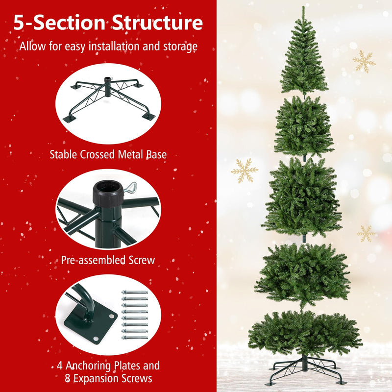Load image into Gallery viewer, Goplus 12 FT Pre-Lit Artificial Christmas Tree with Quick Power Connector